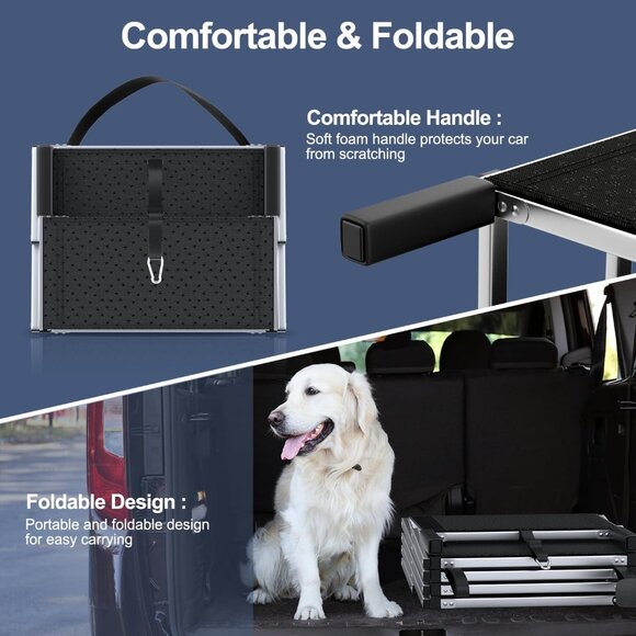 Dog Stairs for Car, Foldable Dog Ramp for Car with Non-Slip Surface - Picture 6 of 7